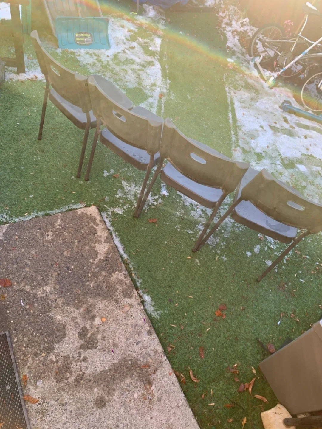 Four Black Plastic Chairs - furniture image indicator(5)