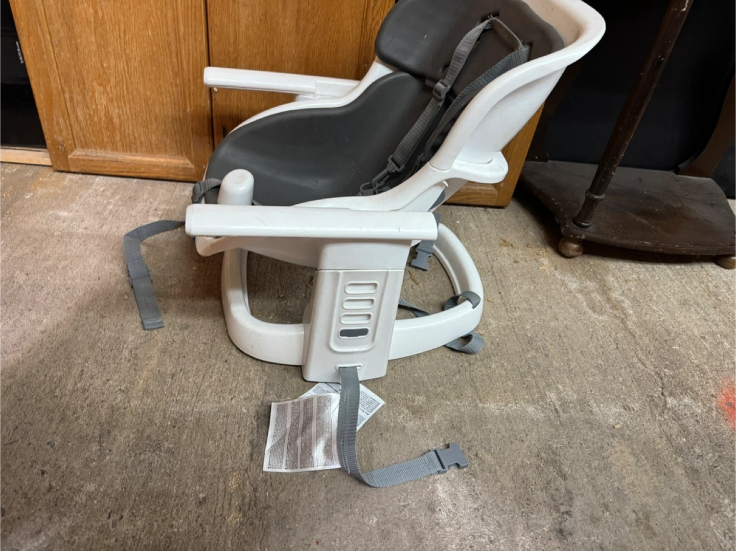 High Chair/ Booster Seat - White/Grey - photo 2