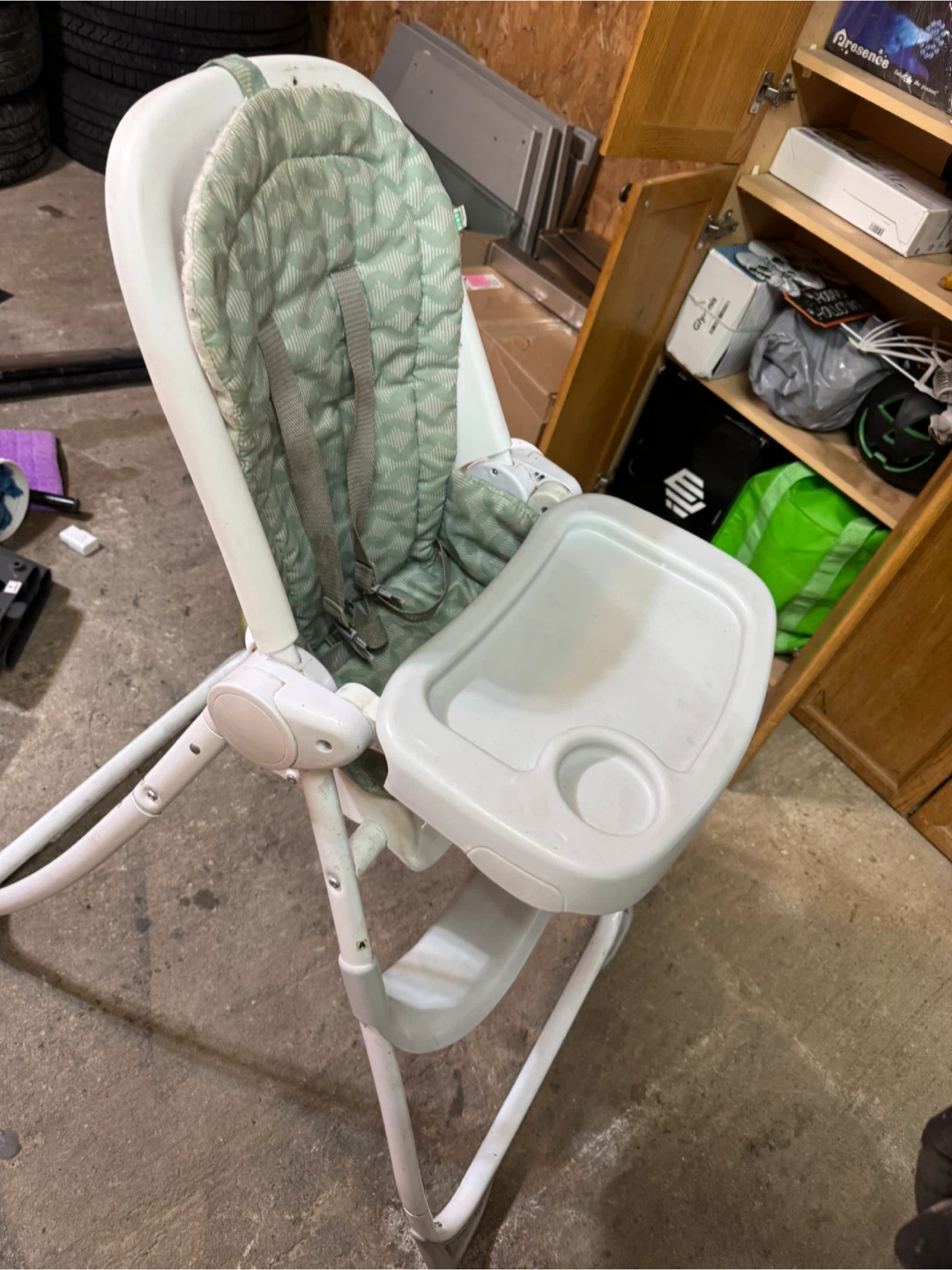 High Chair - White & Green - photo 3