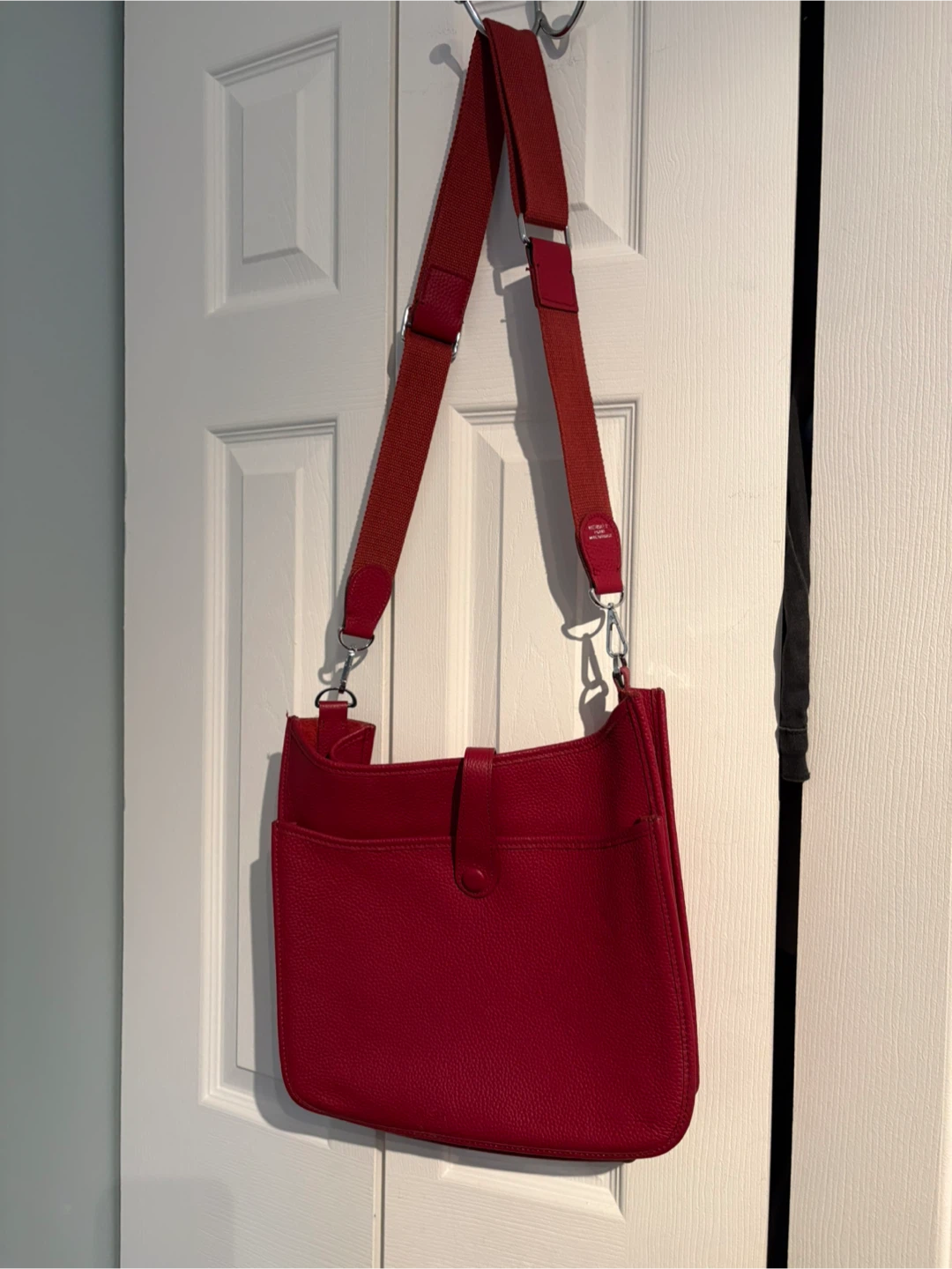 Red Leather Shoulder Bag