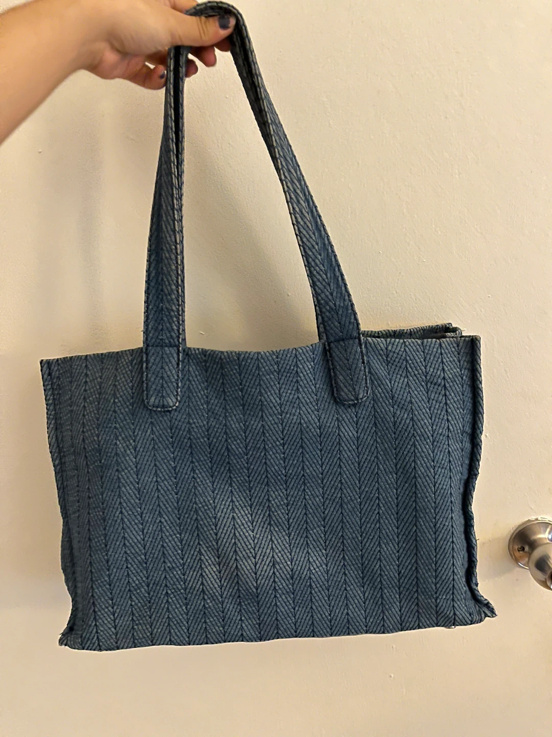 Blue Denim Tote Bag