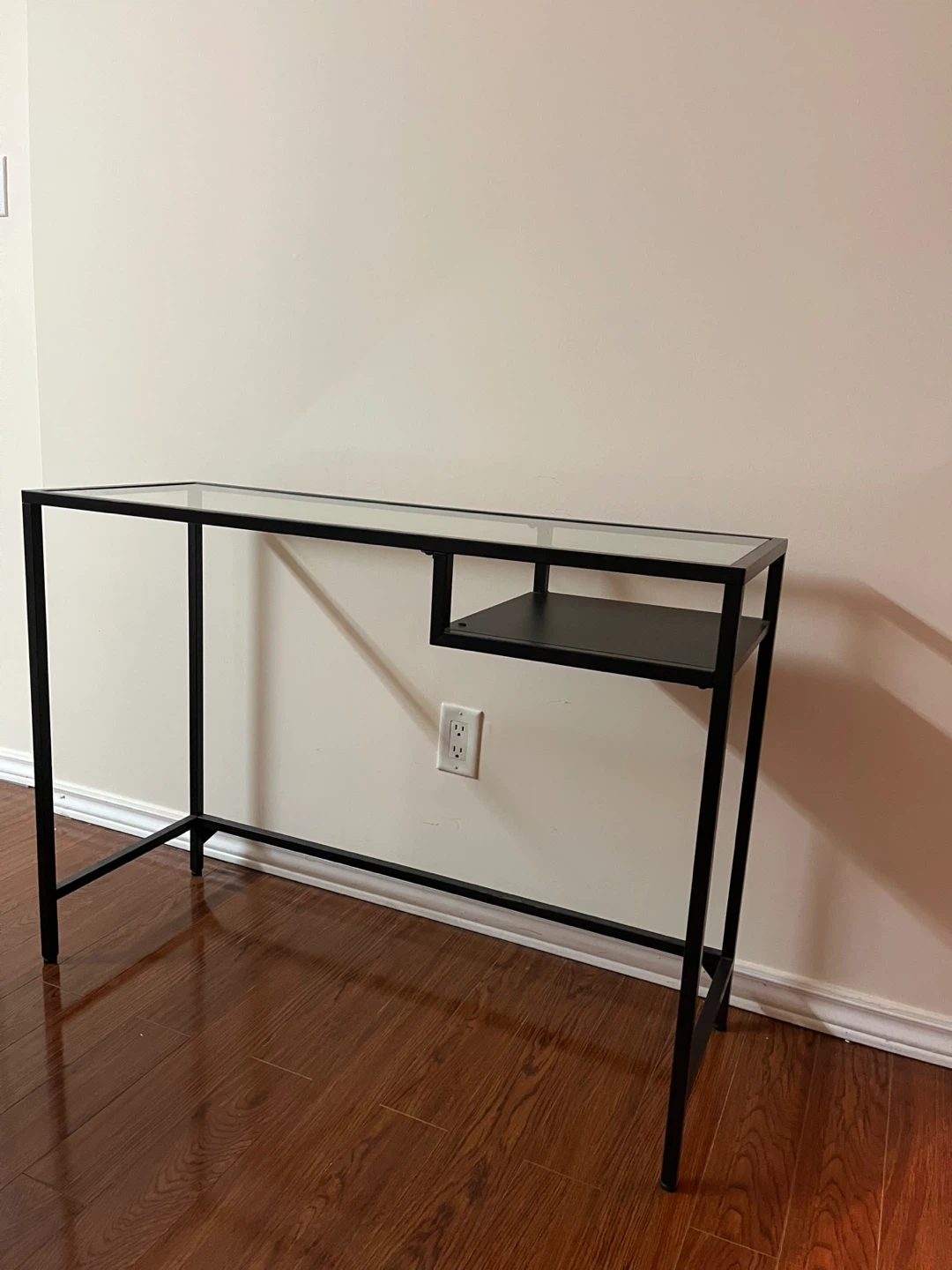 Black Metal & Glass Desk