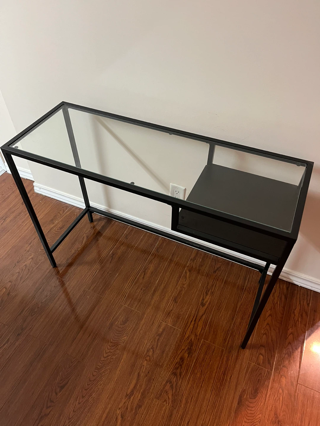 Black Metal & Glass Desk - photo 2