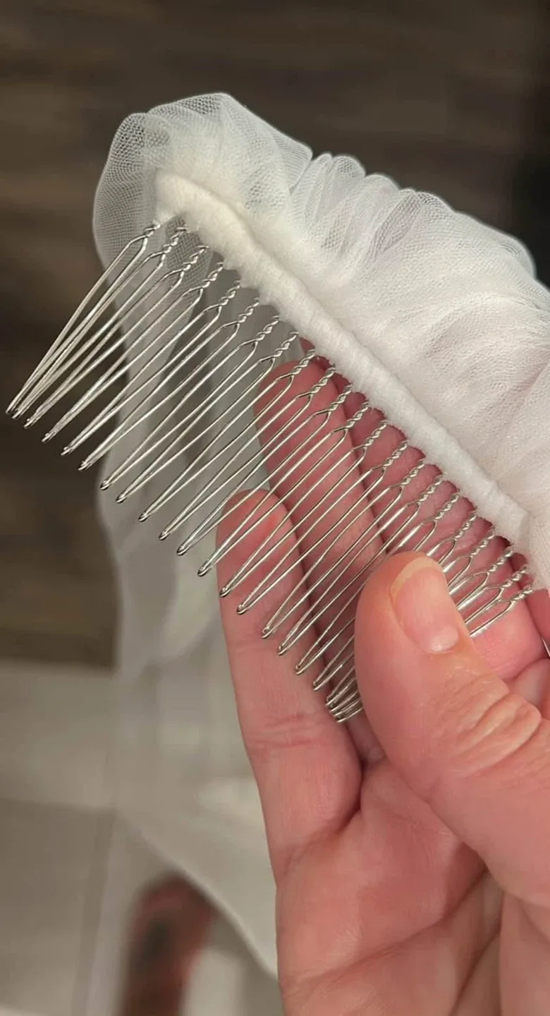 Wedding Veil with Floral Appliqués image indicator(5)