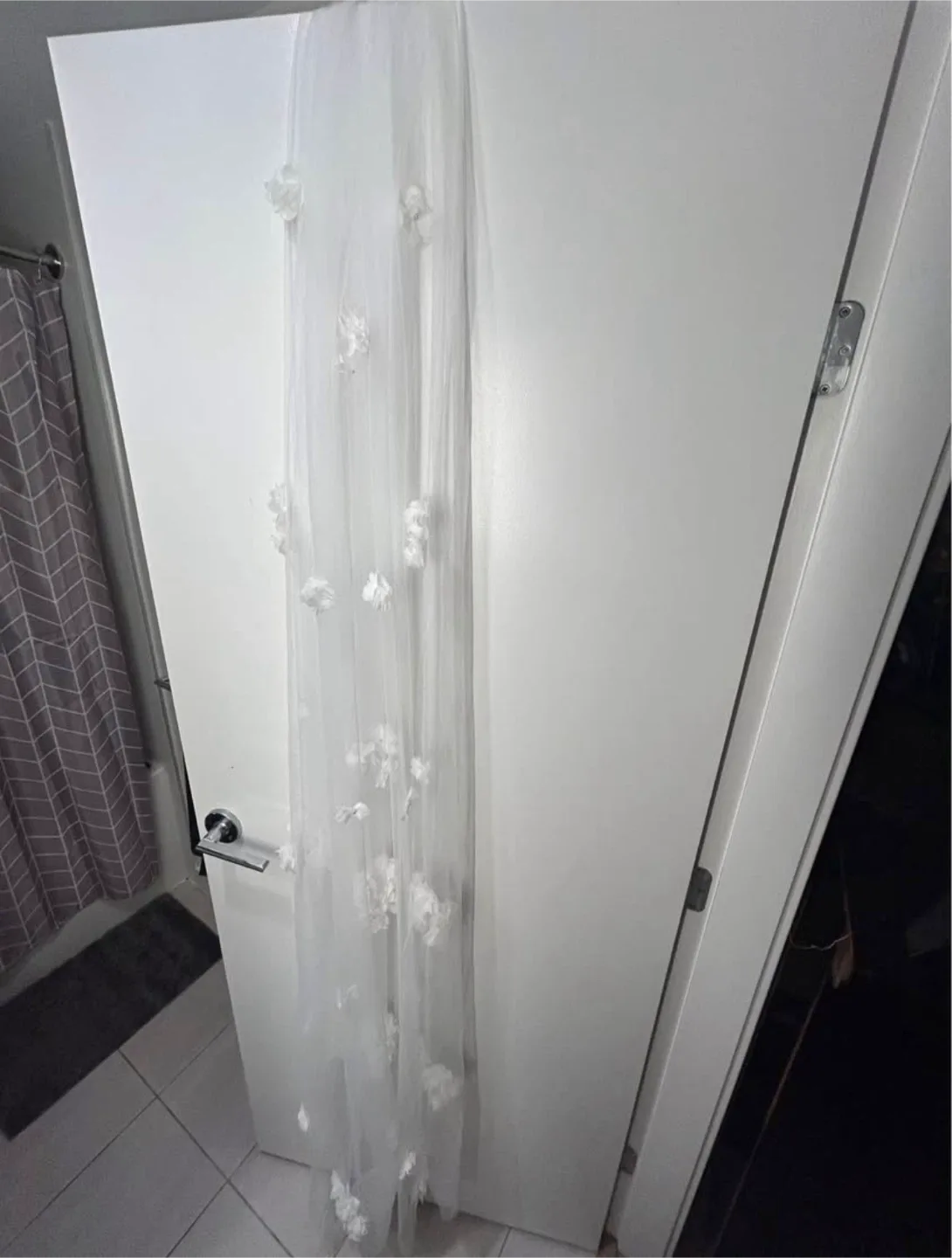 Wedding Veil with Floral Appliqués image indicator(3)