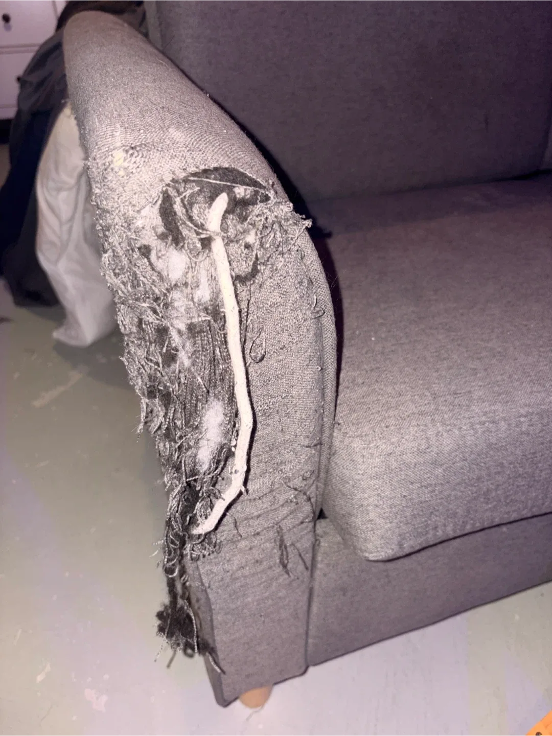 Grey Loveseat - Heavily Damaged image indicator(2)