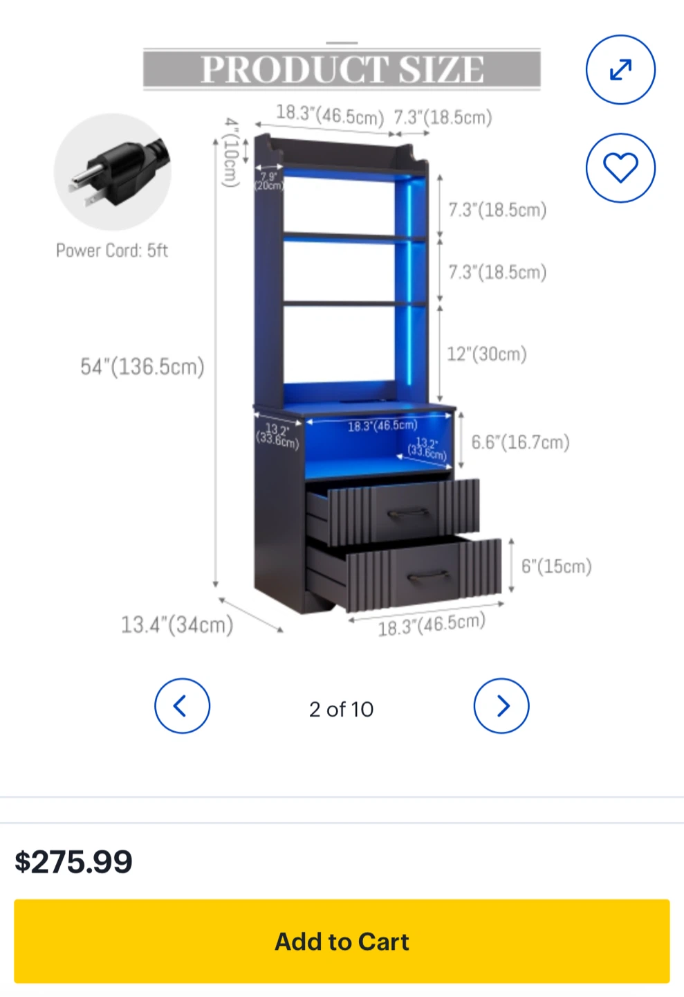 Black Bookshelf with LED Lighting - photo 4