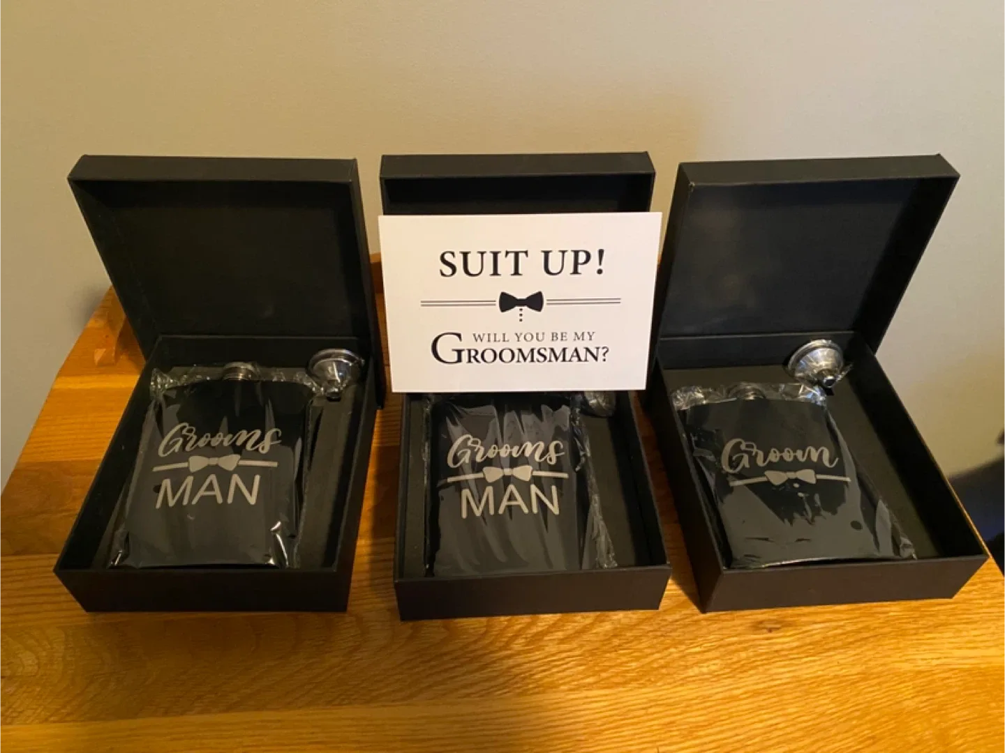 ElegantPark Groom & Groomsman Flask Set - New in Box! image indicator(3)