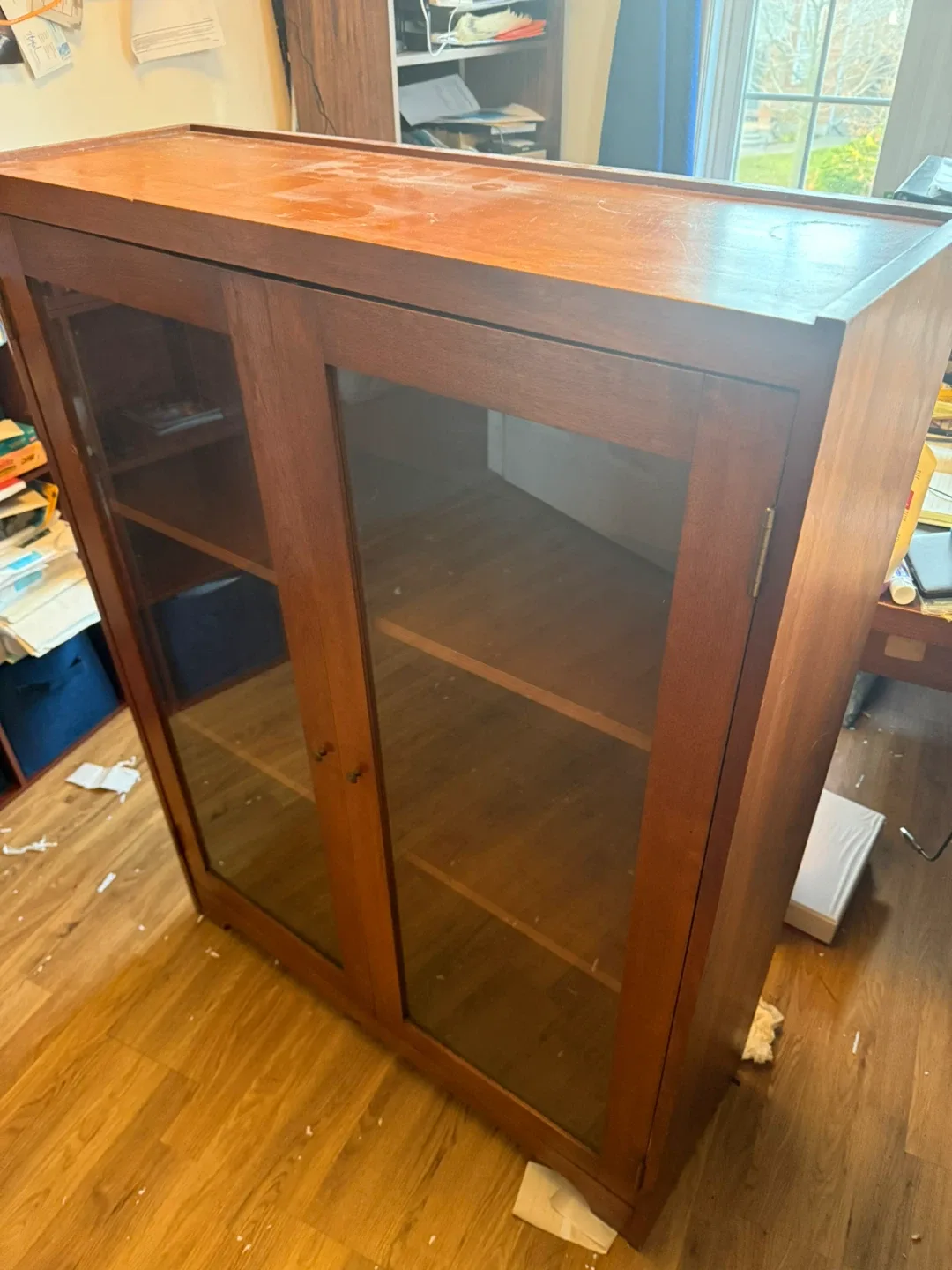 Wooden Display Cabinet with Glass Doors image indicator(4)
