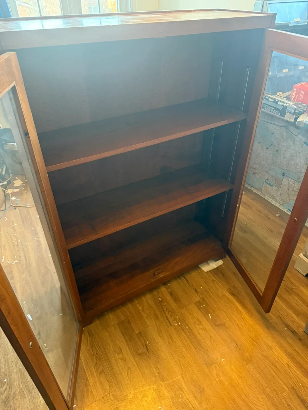 Wooden Display Cabinet with Glass Doors image indicator(7)