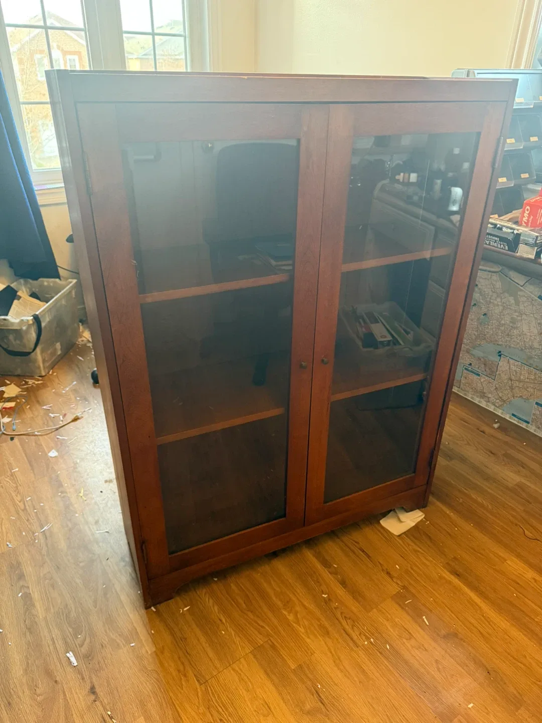 Wooden Display Cabinet with Glass Doors image indicator(2)