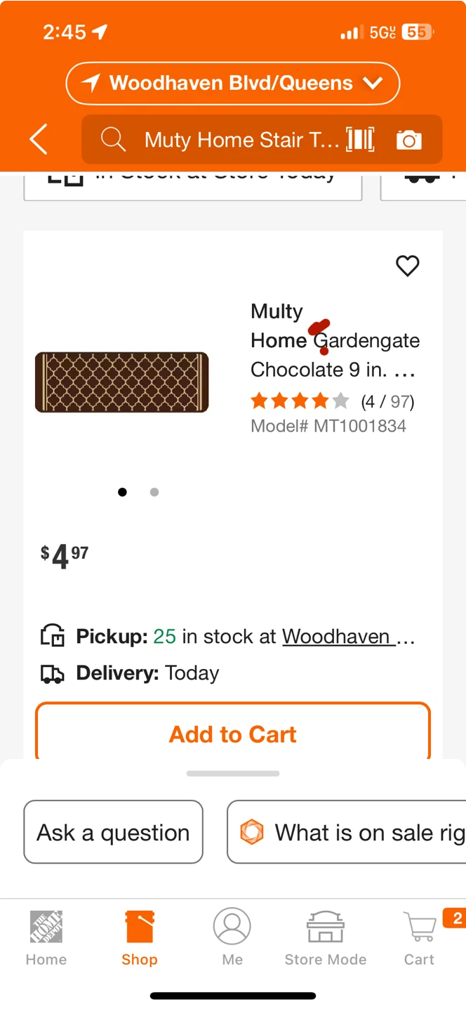 Multy Home Stair Treads - Chocolate, 9 in - New - photo 3