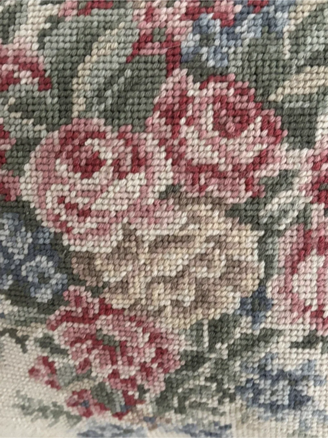 Laura Ashley Lifestyles Floral Needlepoint Pillows - Set of 2 image indicator(2)