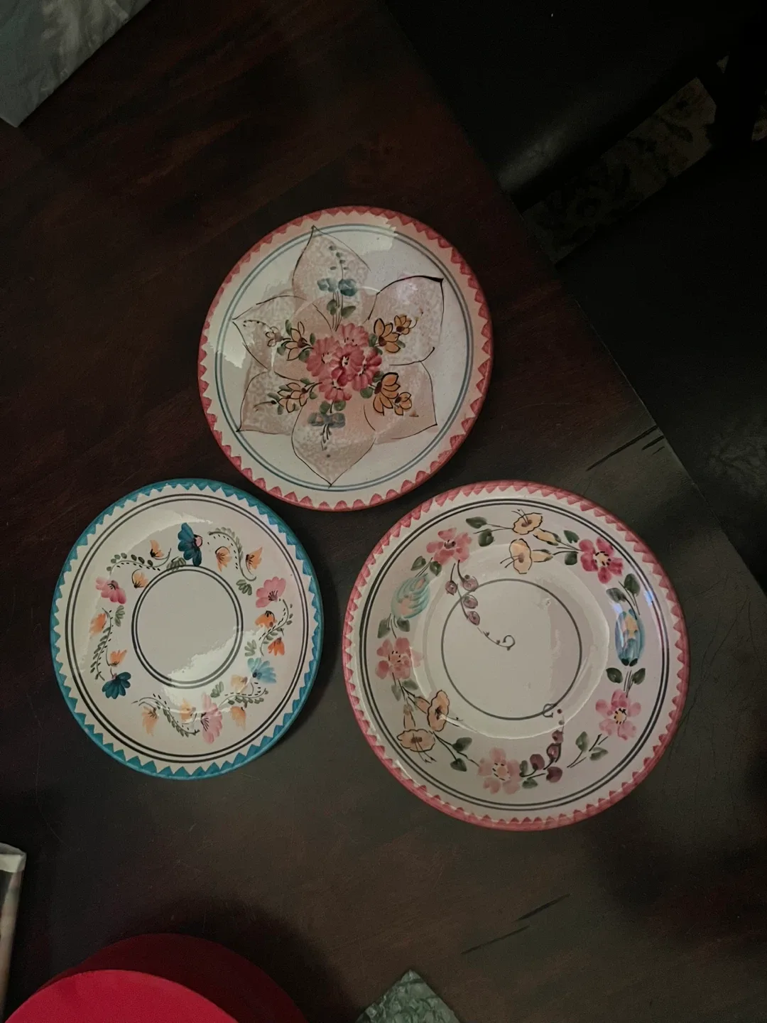 Set of 3 Decorative Floral Plates
