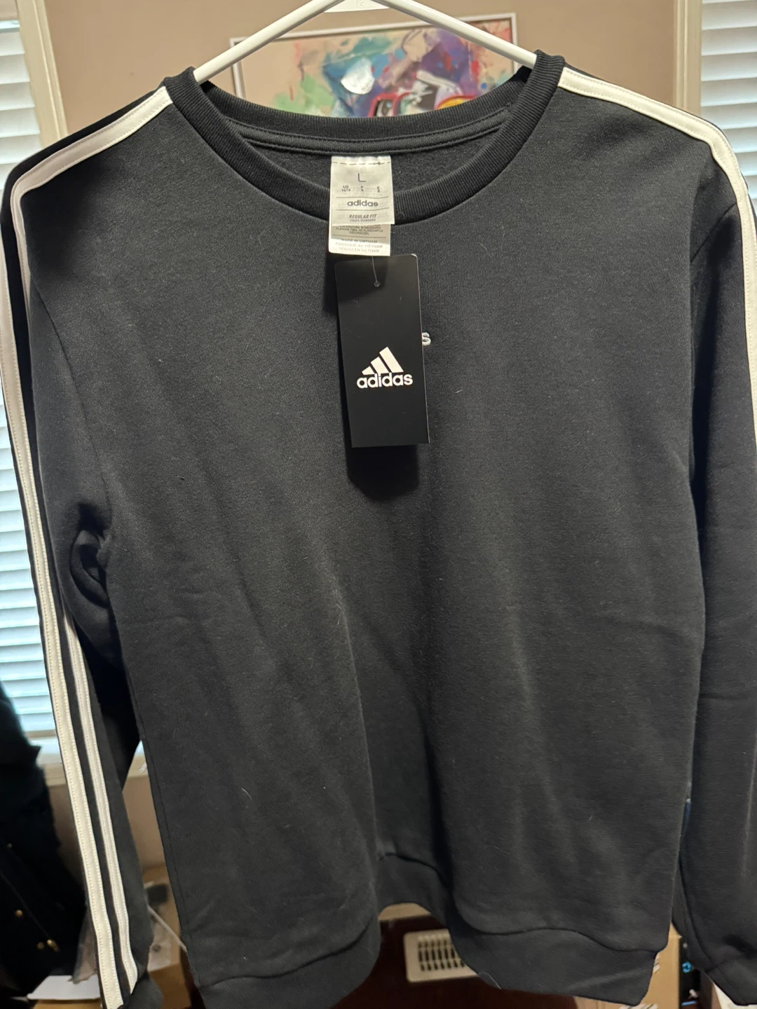 Adidas Black Long Sleeve Swearer - size 14-16 yrs