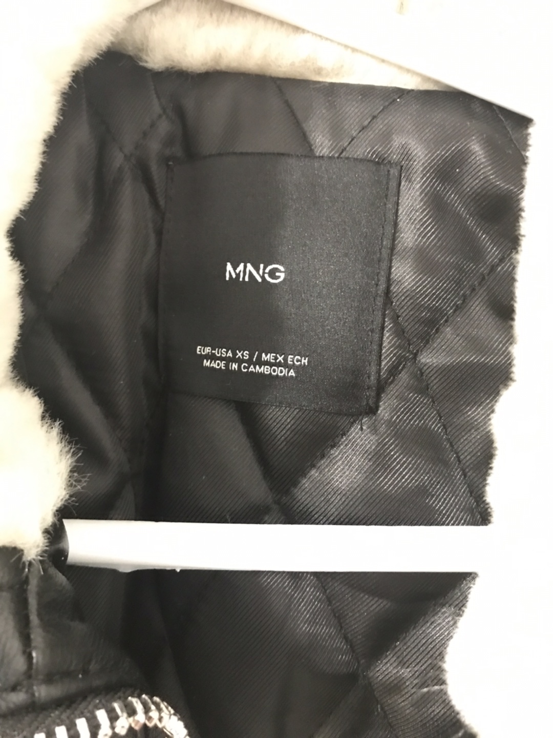 MNG Black Faux Leather Jacket, Size XS - photo 2
