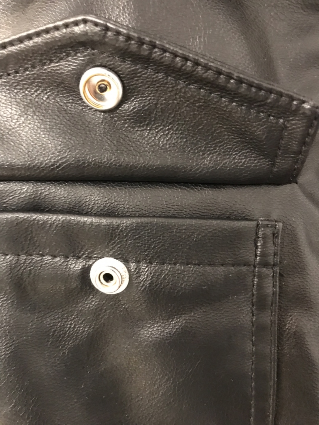 MNG Black Faux Leather Jacket, Size XS - photo 3