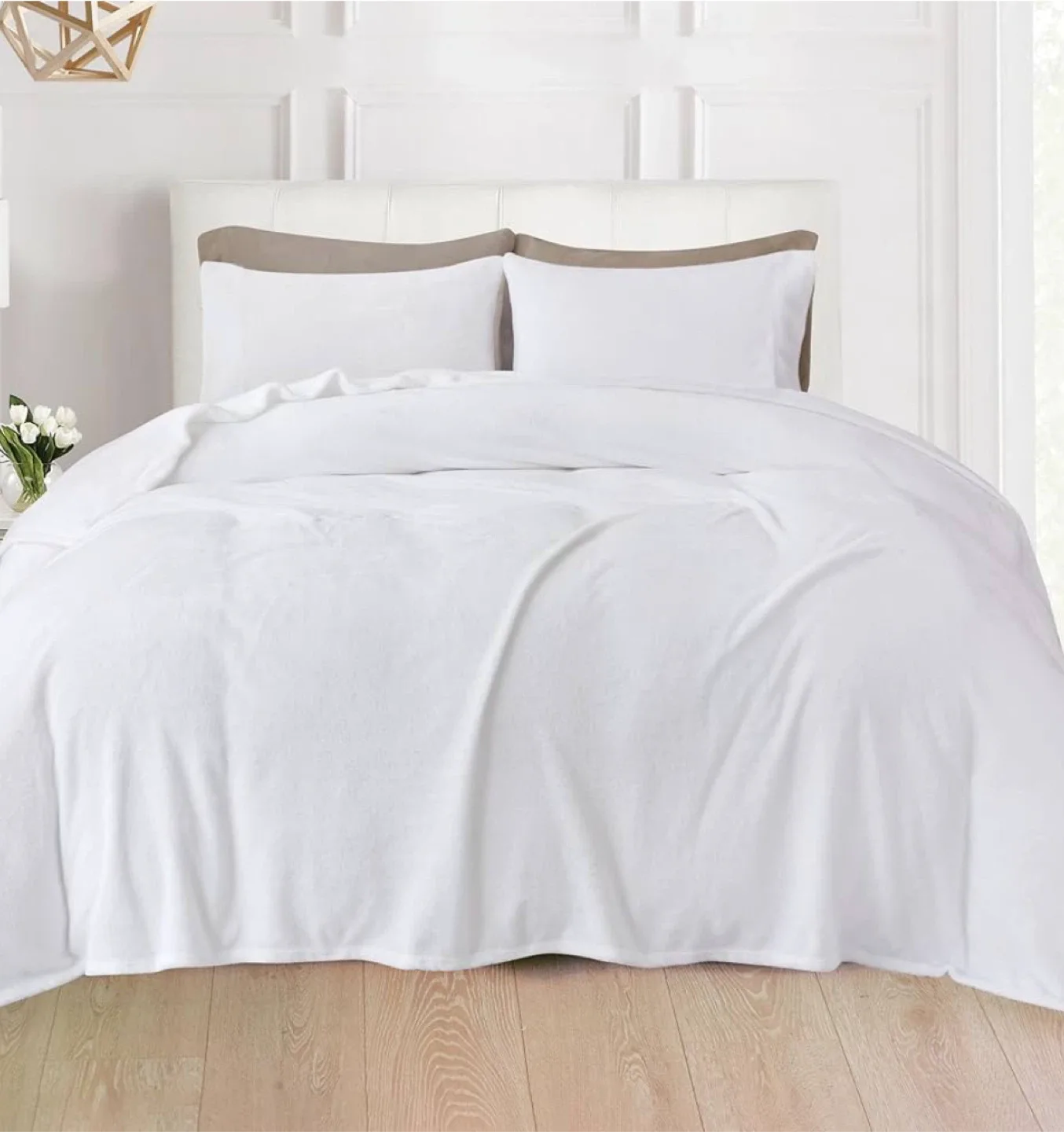 White Velour - King Sheet Set - New 🏷️