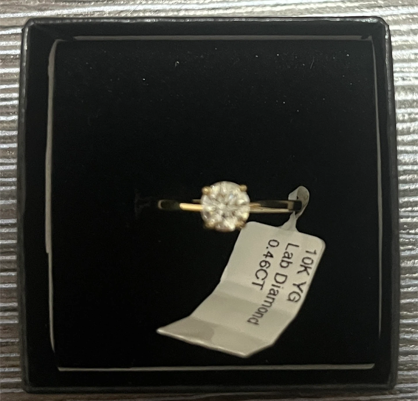 10K Yellow Gold Lab Diamond Ring, Size 7 - photo 2