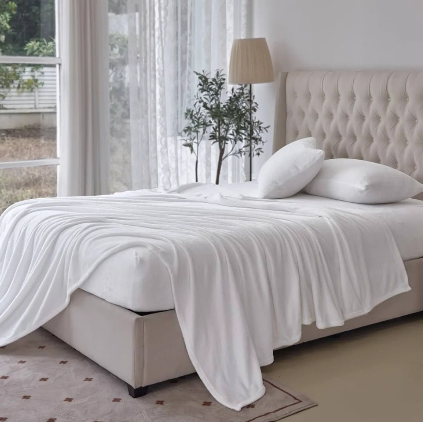 White Velour - King Sheet Set - New 🏷️ image indicator(2)
