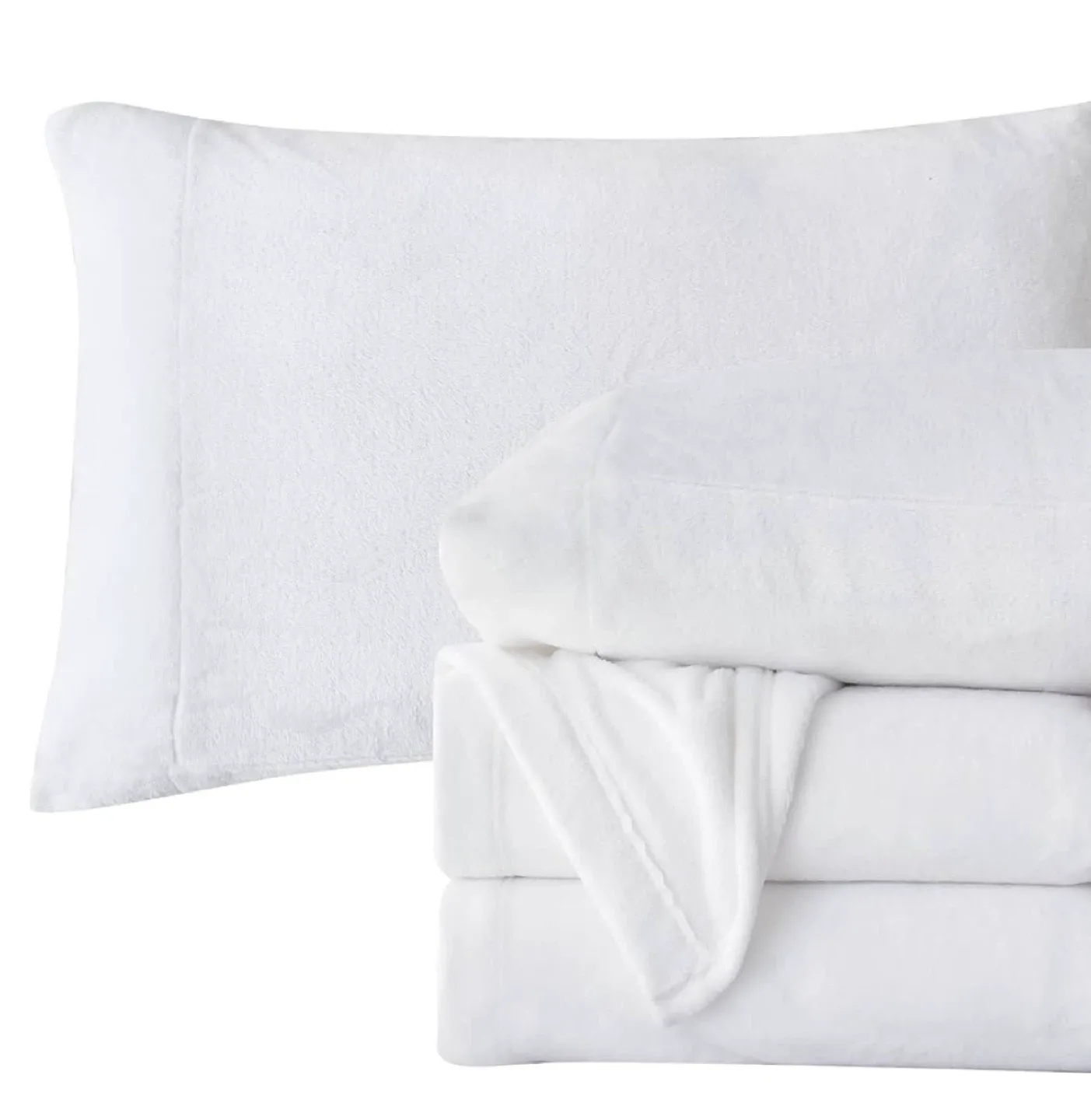 White Velour - King Sheet Set - New 🏷️ image indicator(3)