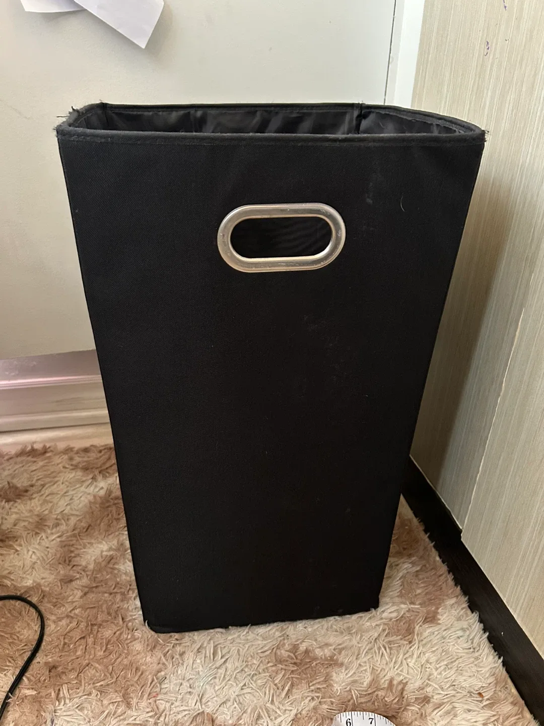 Black Fabric Laundry Hamper