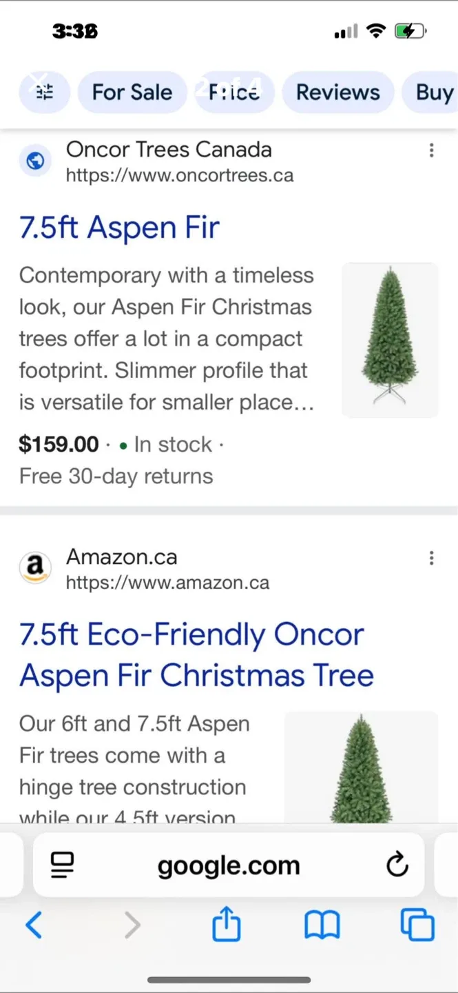 NEW Oncor 7.5ft Aspen Fir Hinge Tree - Like New! image indicator(4)