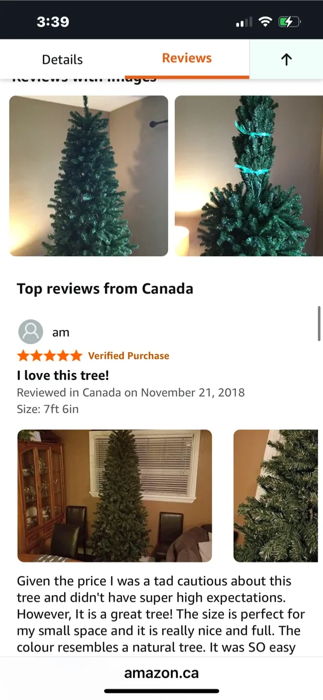 NEW Oncor Aspen Fir 4.5ft Christmas Tree image indicator(5)