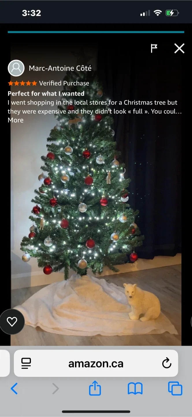 NEW Oncor Aspen Fir 4.5ft Christmas Tree image indicator(6)