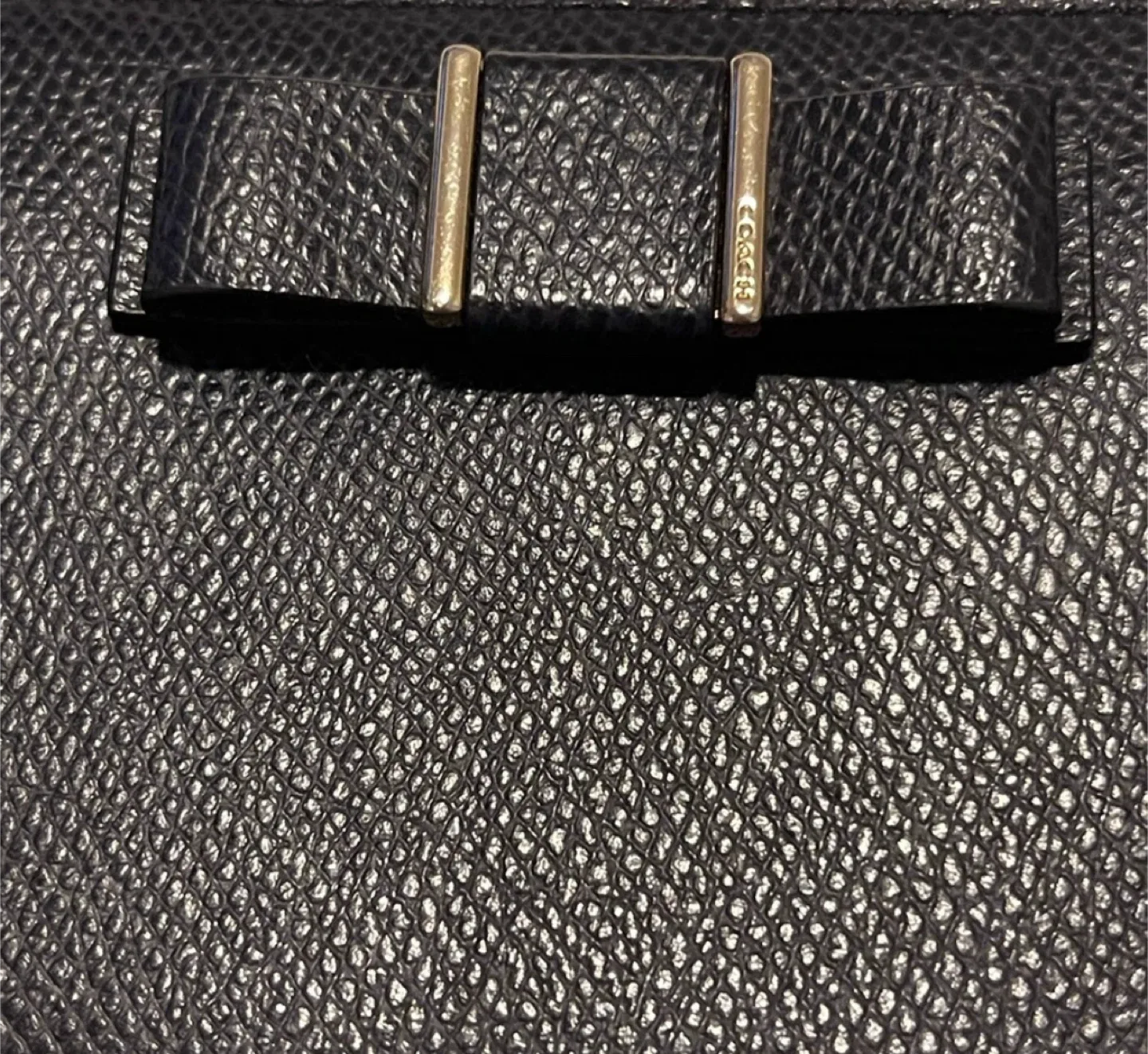 ✨Rare 💯% Authentic BOW long midnight blue Gold-tone Hardware image indicator(6)