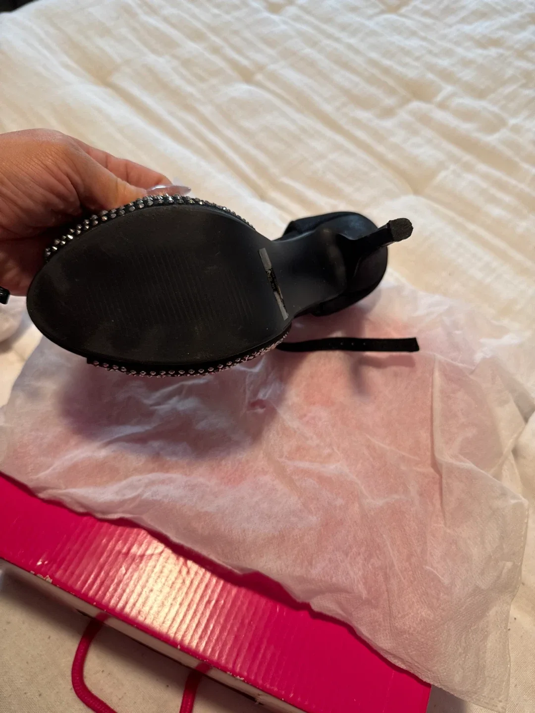 Delicious Black Suede Heels - Size 7.5 image indicator(2)