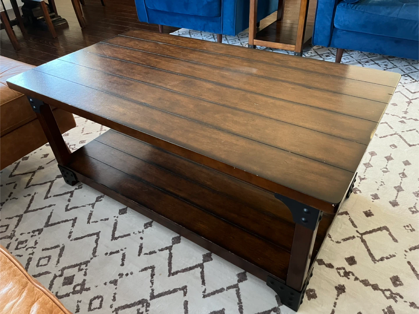 Wood Coffee Table and 2 end tables