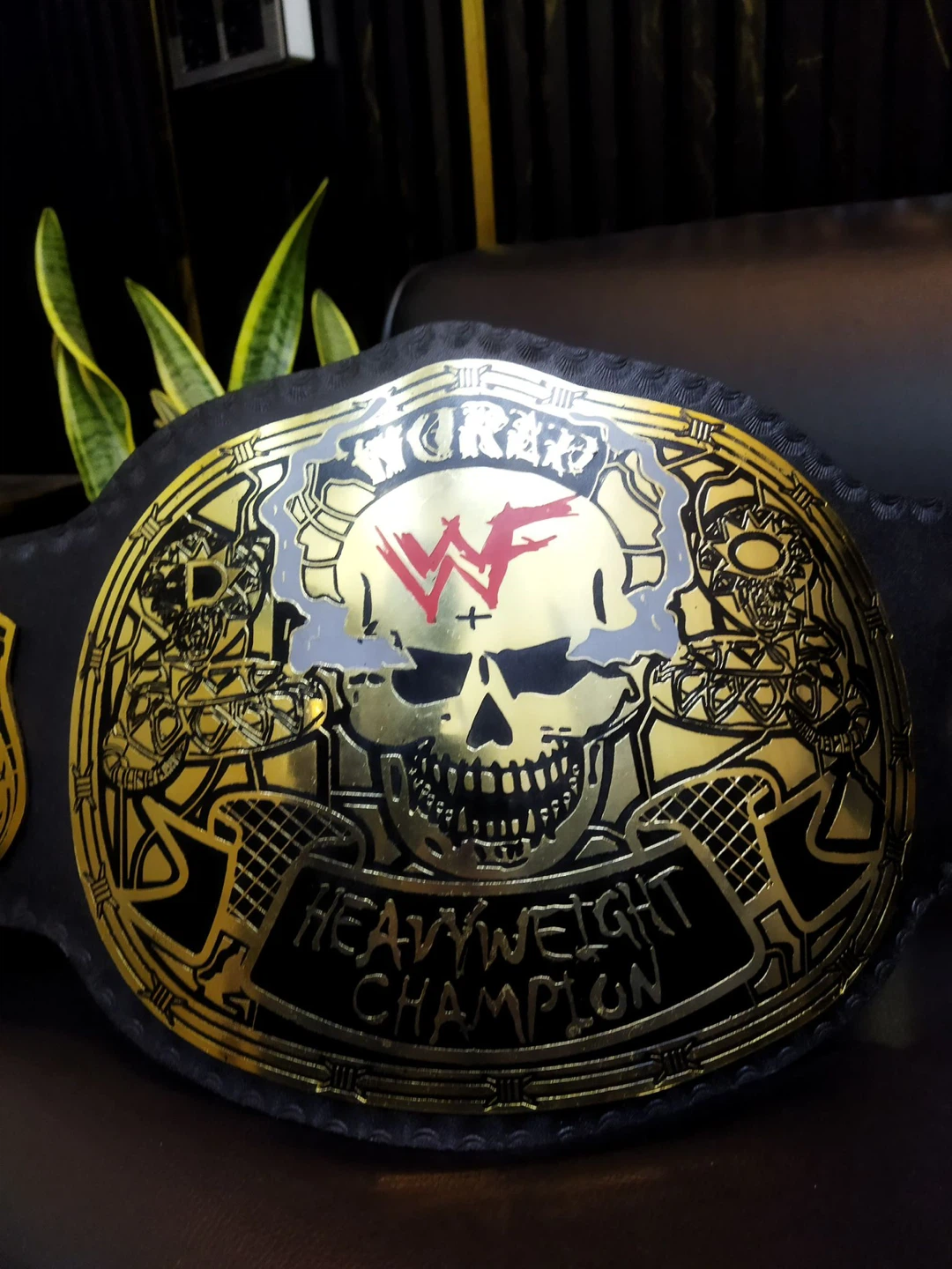 WWF Attitude Era smoking skull Champion Belt - photo 3