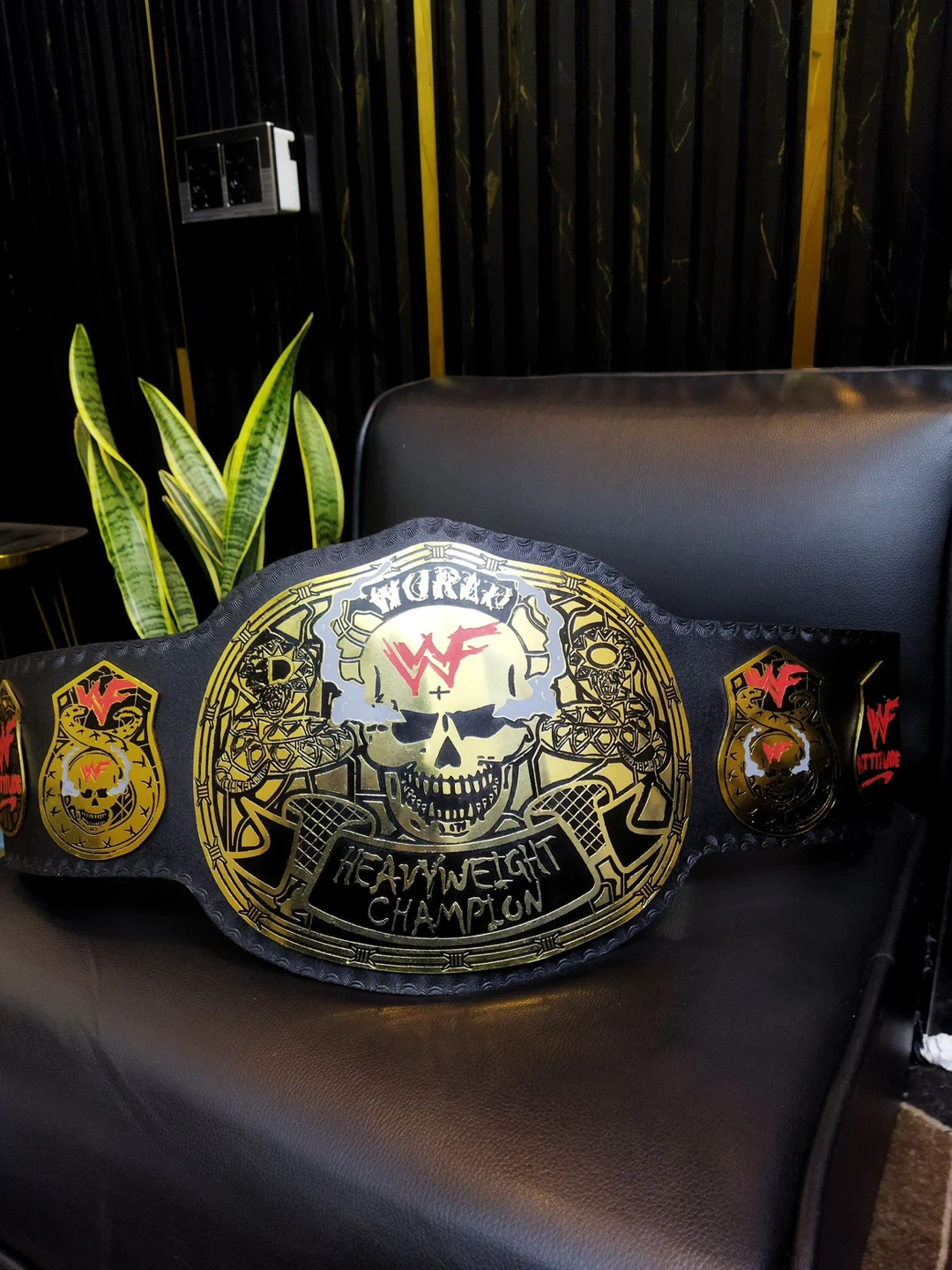 WWF Attitude Era smoking skull Champion Belt