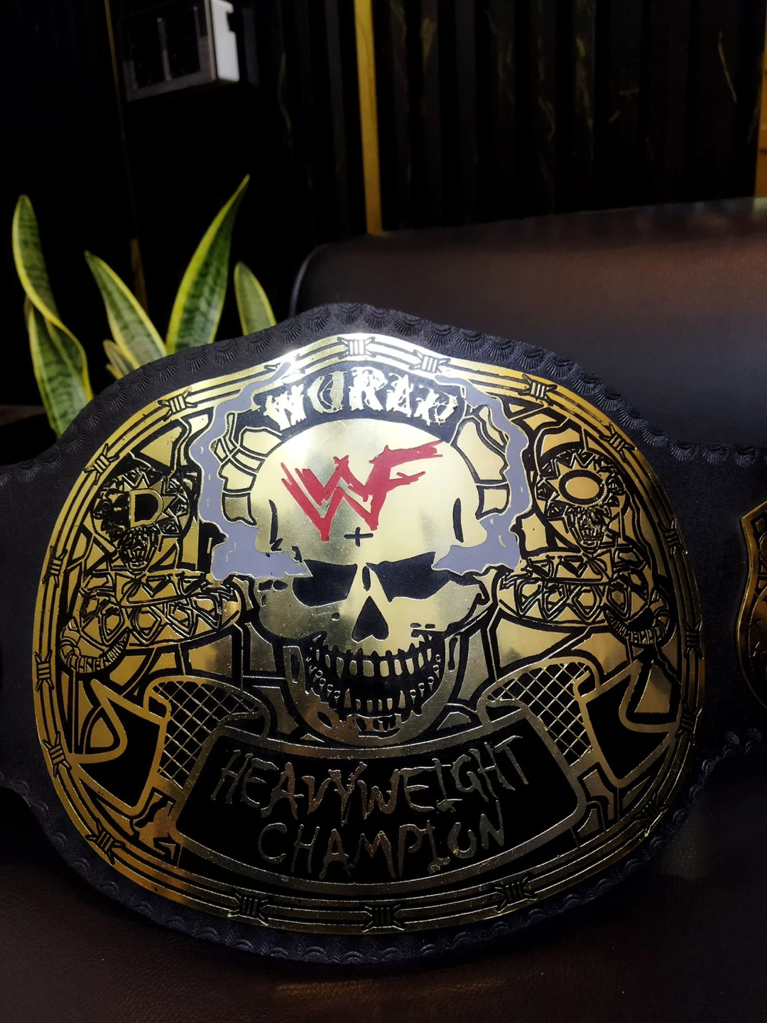 WWF Attitude Era smoking skull Champion Belt - photo 2