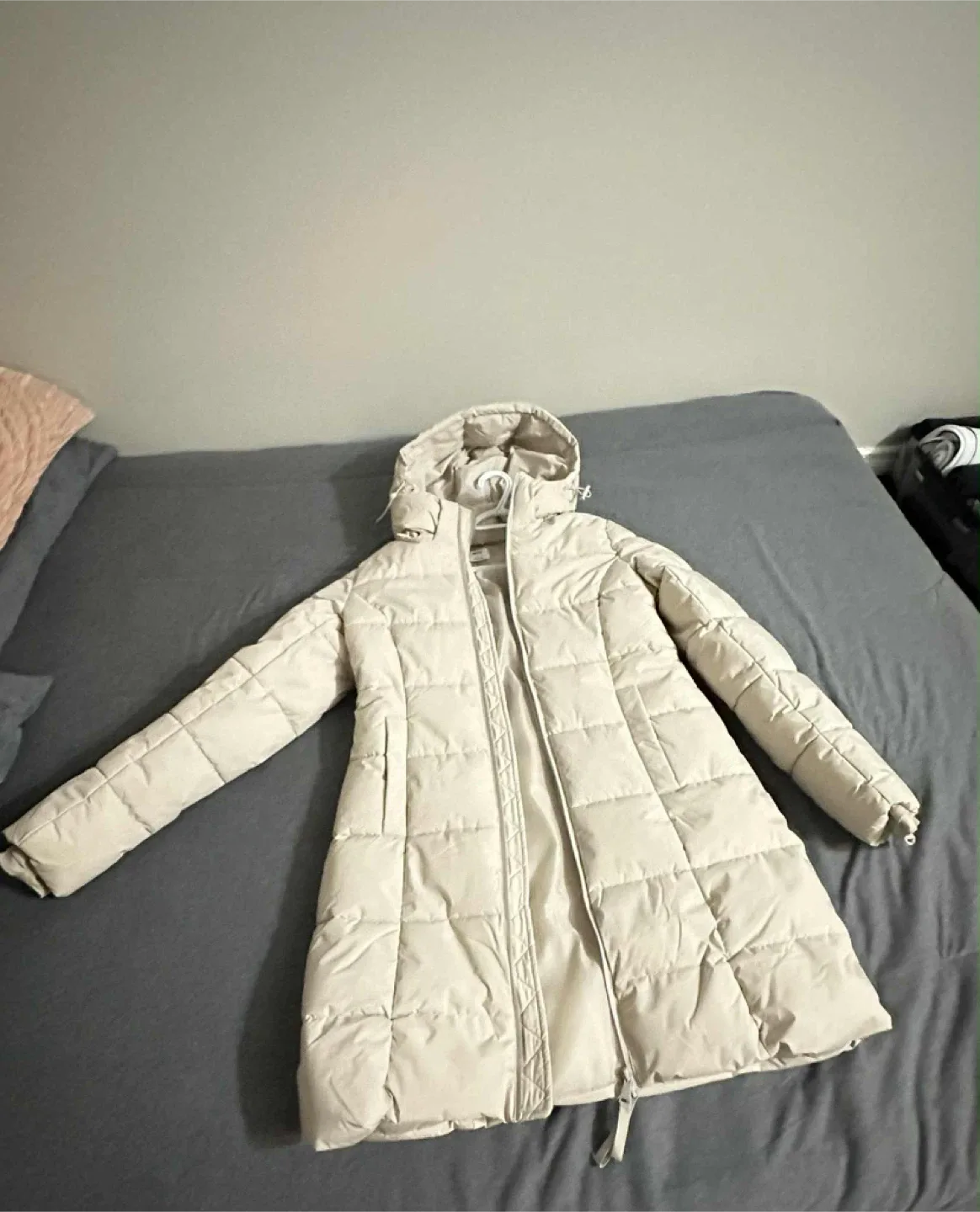 Beige Puffer Coat