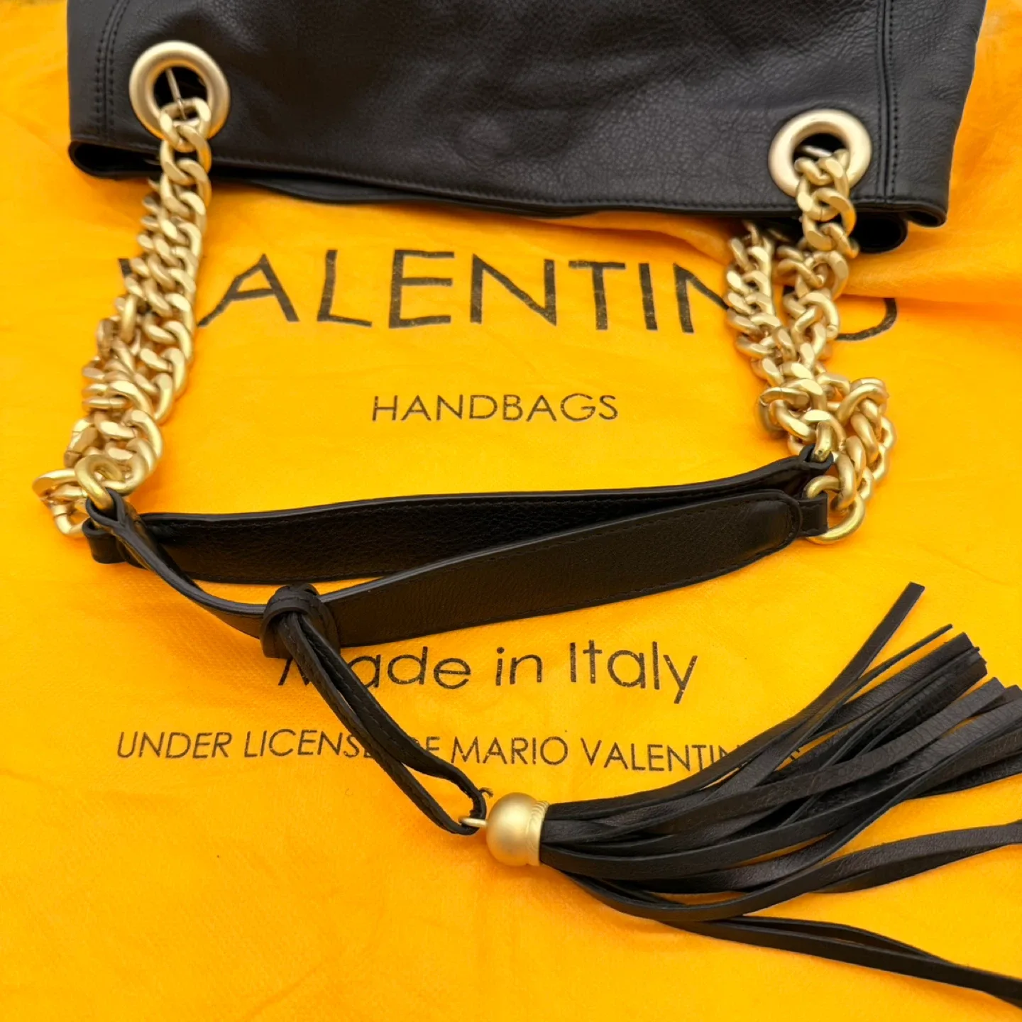 Mario Valentino Black Leather Bag – LIKE NEW – Made in Italy image indicator(5)
