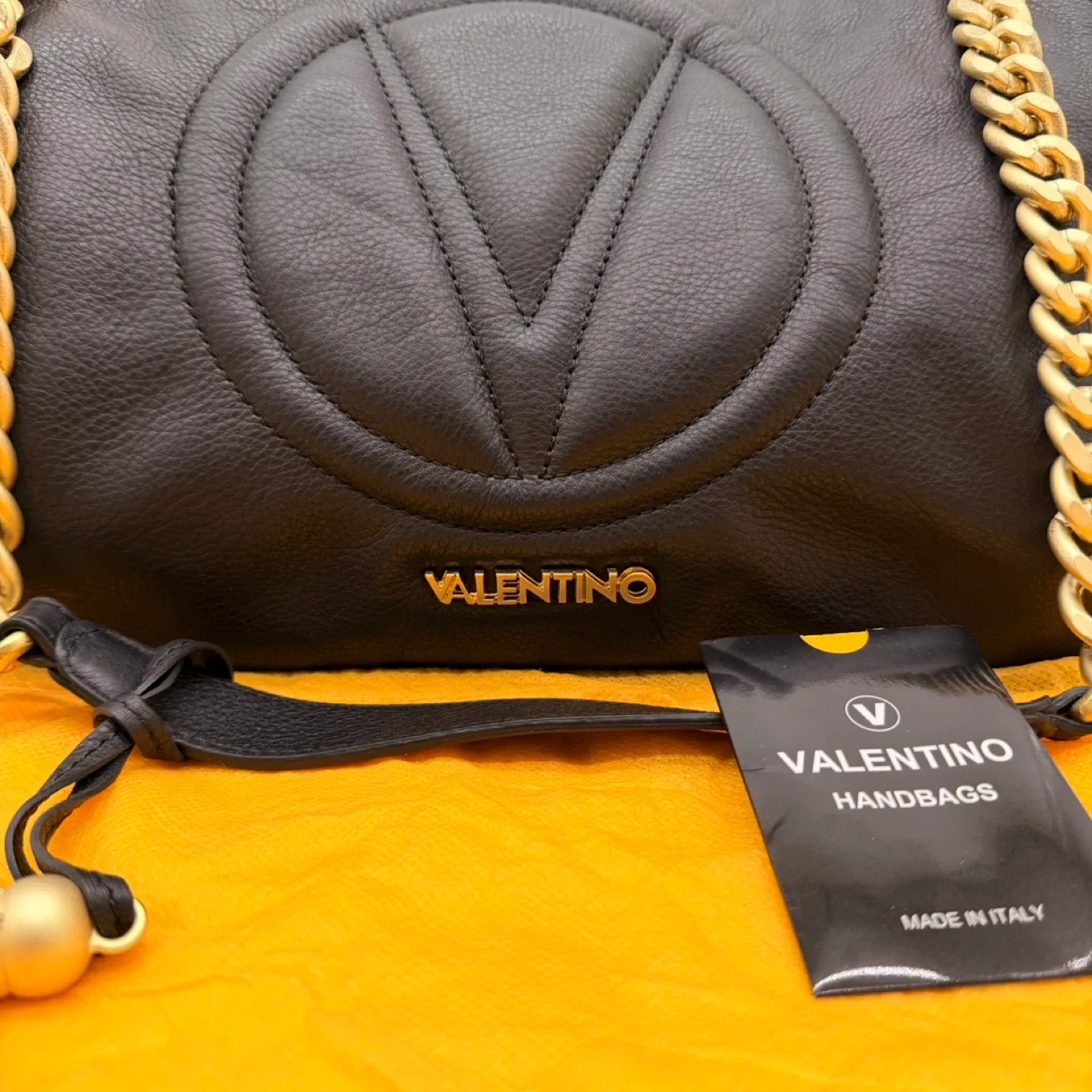 Mario Valentino Black Leather Bag – LIKE NEW – Made in Italy image indicator(2)