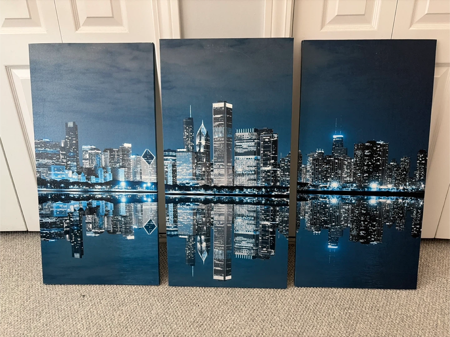 Chicago Skyline 3-Panel Canvas Wall Art