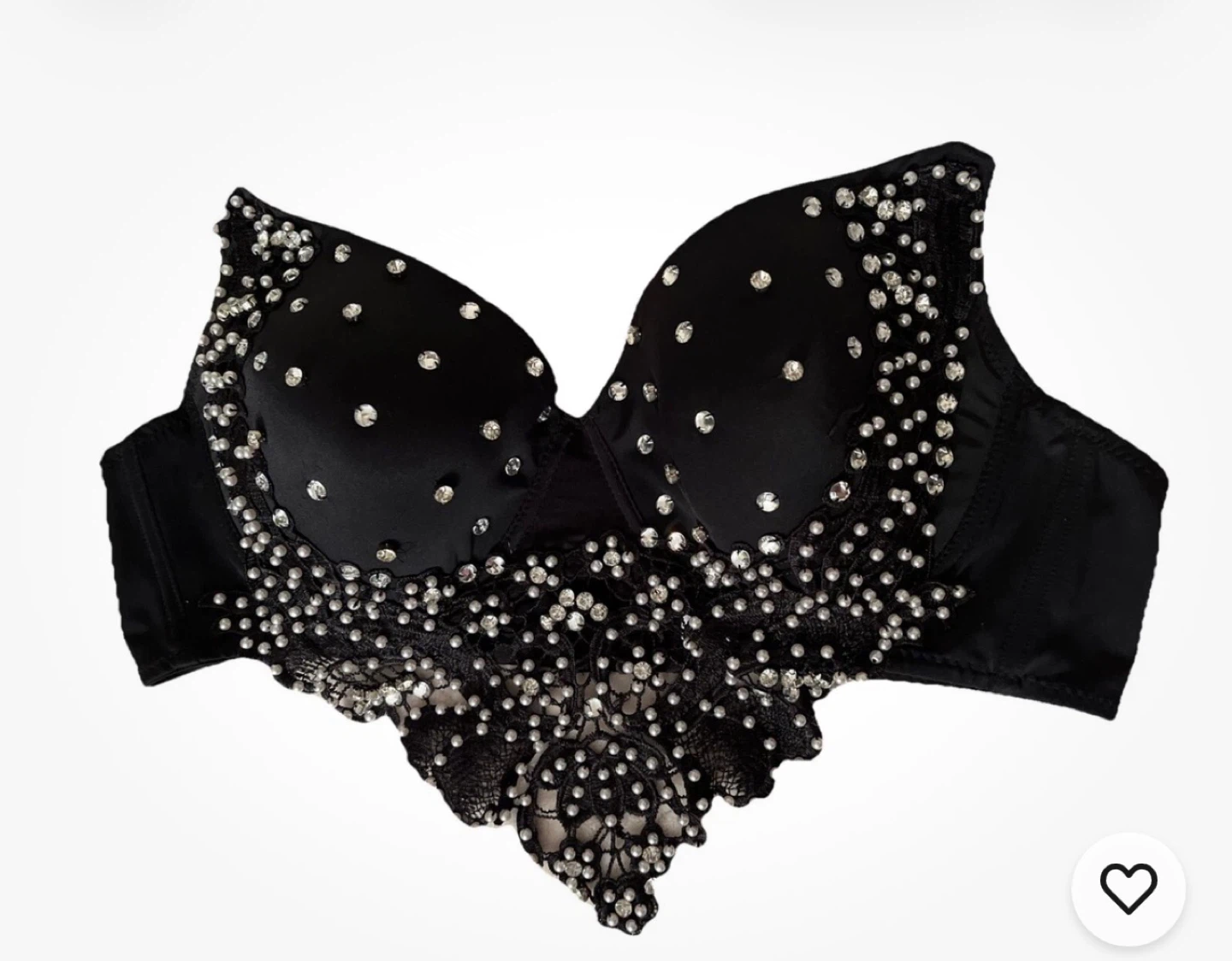 Love J Black Embellished Bra