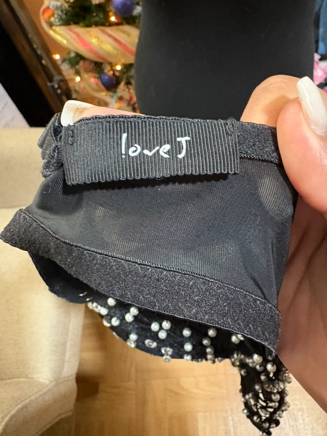 Love J Black Embellished Bra - photo 4