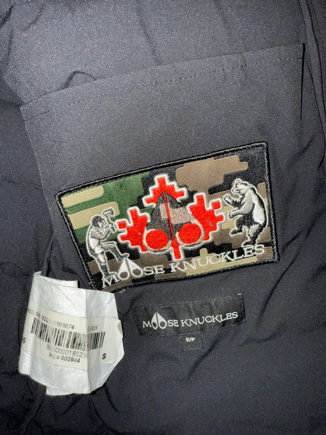 Moose Knuckles Black Bomber Jacket Size S image indicator(2)