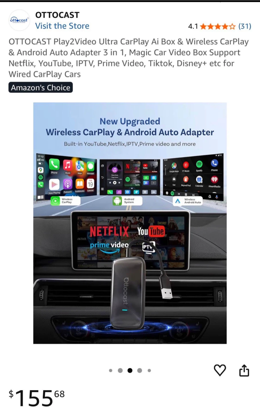 Ottocast Play2Video Ultra CarPlay Ai Box - photo 2