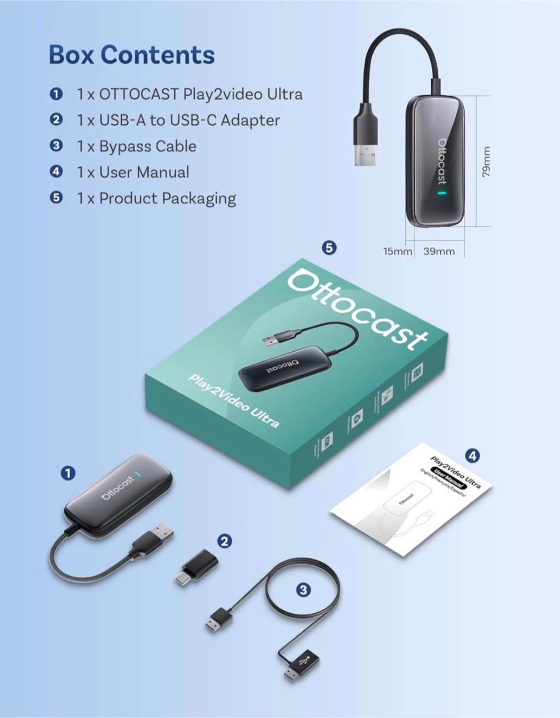 Ottocast Play2Video Ultra CarPlay Ai Box