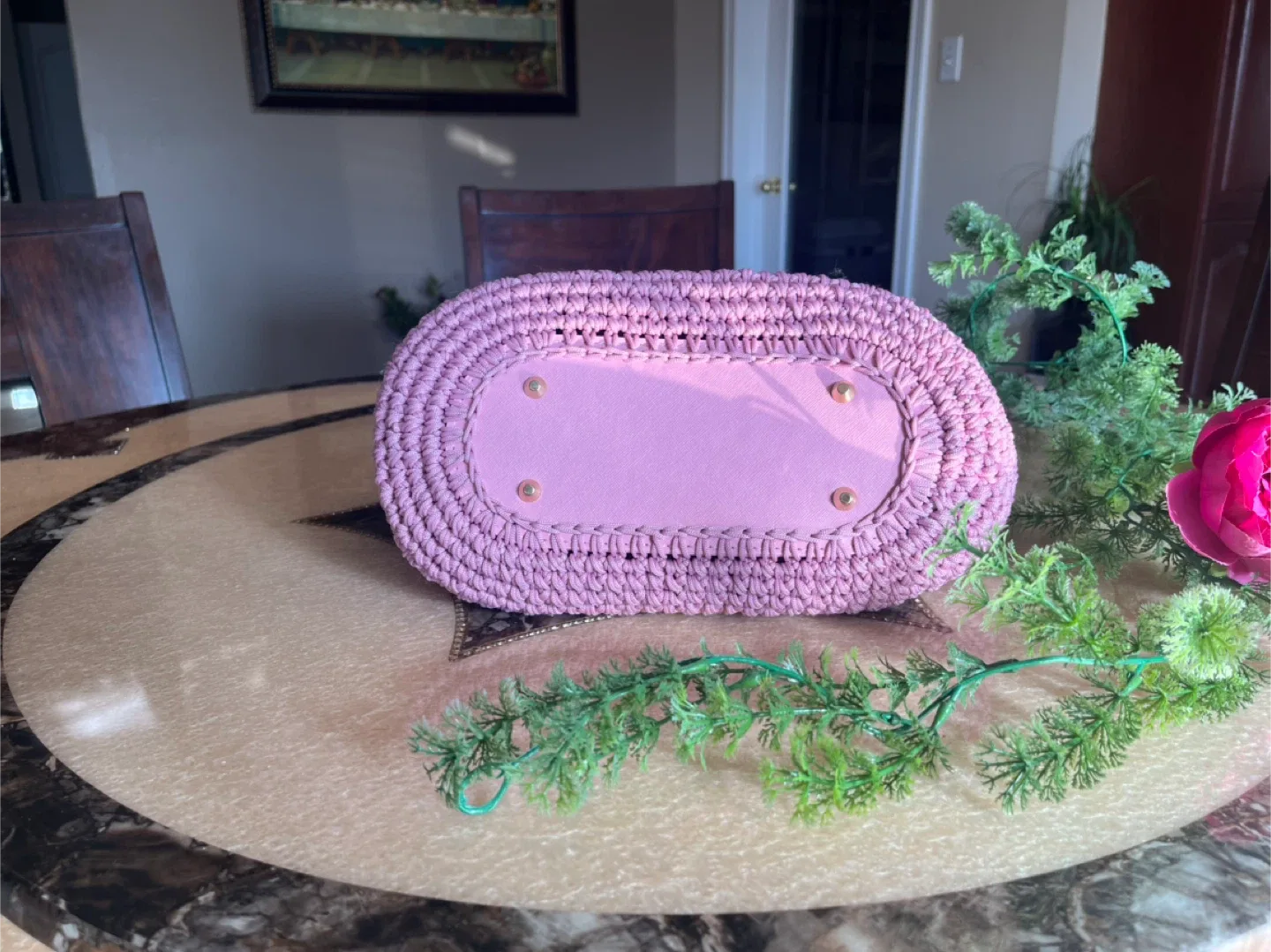 Handmade Crochet Bag - Pink image indicator(3)