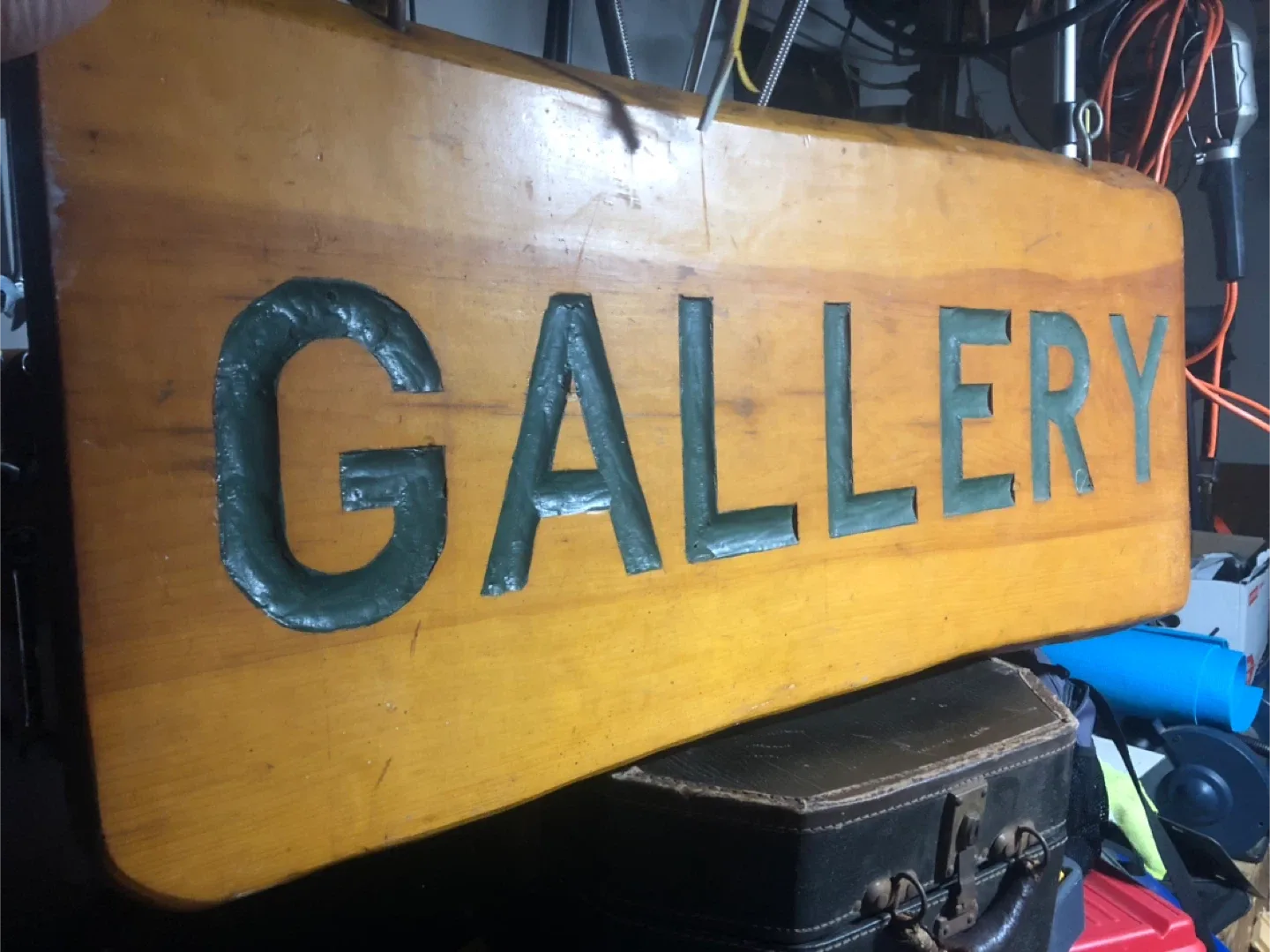 Double sided gallery sign