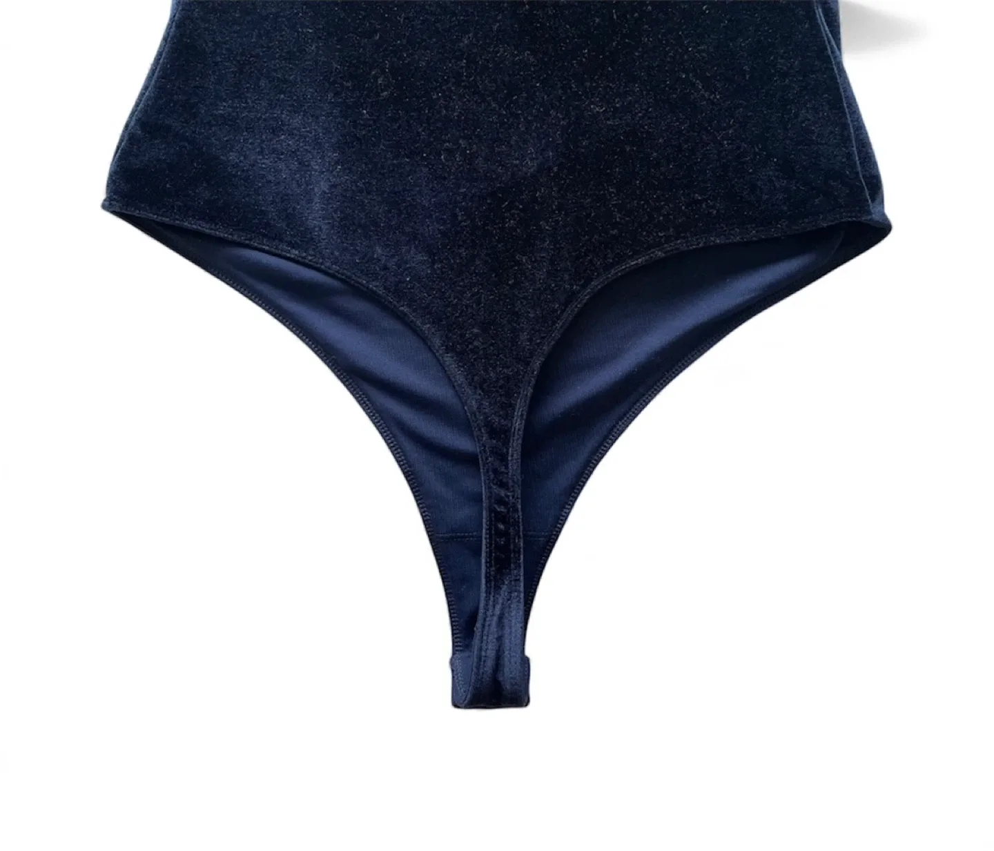 Fabletics Gigi Velour Bodysuit in Navy Blue image indicator(4)