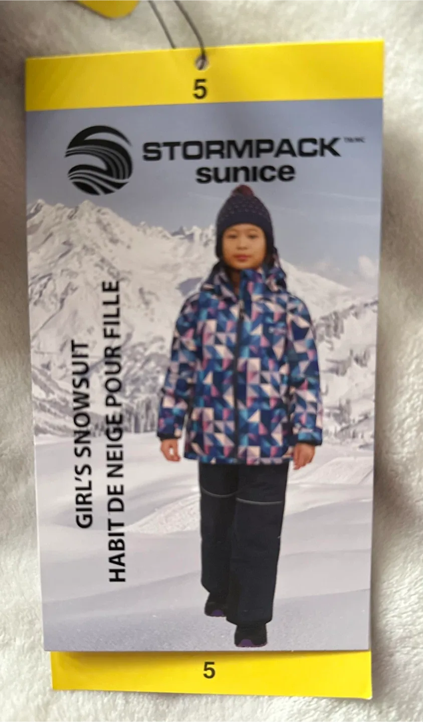 Stormpack Sunice Girl's Snowsuit - size 5 Brand New with Tags! image indicator(3)