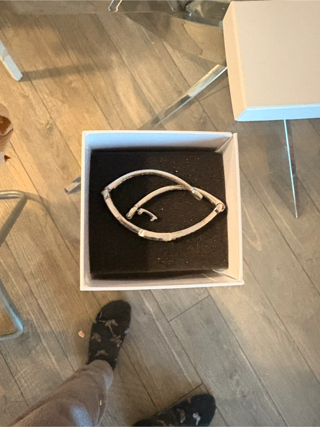 Silver  Bangle Bracelet - photo 5