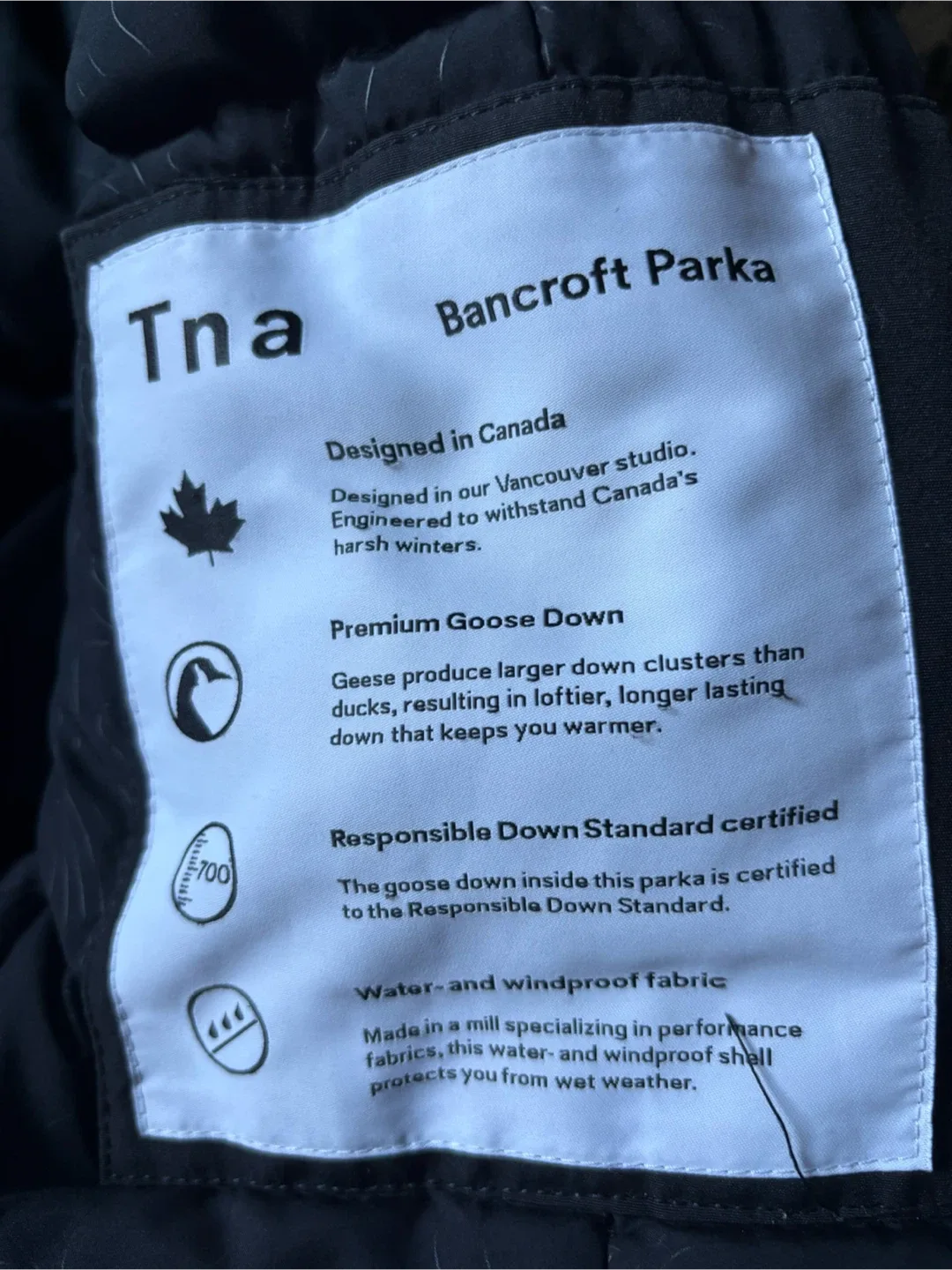Women’s TNA Bancroft Parka - Black Large image indicator(3)